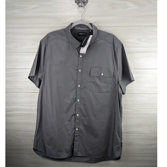 Kenneth Cole Gray Button Shirt - Picture 2 of 4